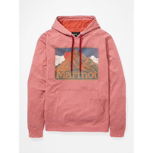 Marmot Mountain Peaks Clothes - Mens Hoodies Dark Red CA2439650 Canada